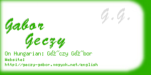 gabor geczy business card